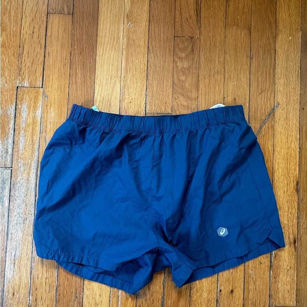 Blue Asics Running Shorts